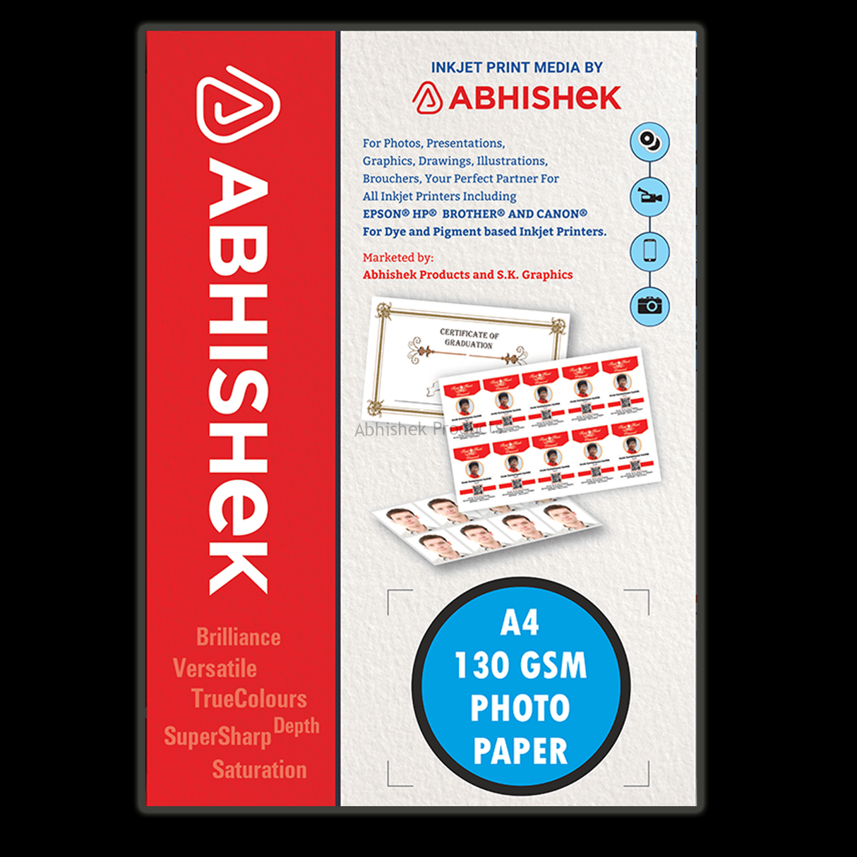 A4 130 Gsm Glossy Photo Paper for commercial inkjet printing and photo reproduction