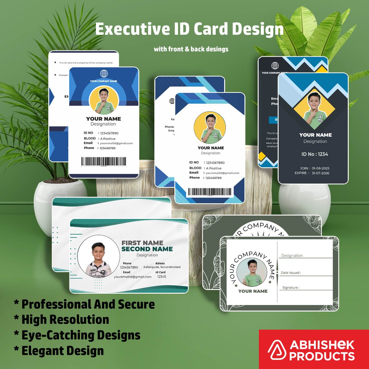 100 ID Card Templates for CorelDraw (CDR) | 100% Editable - View 1 - abhishekid.com