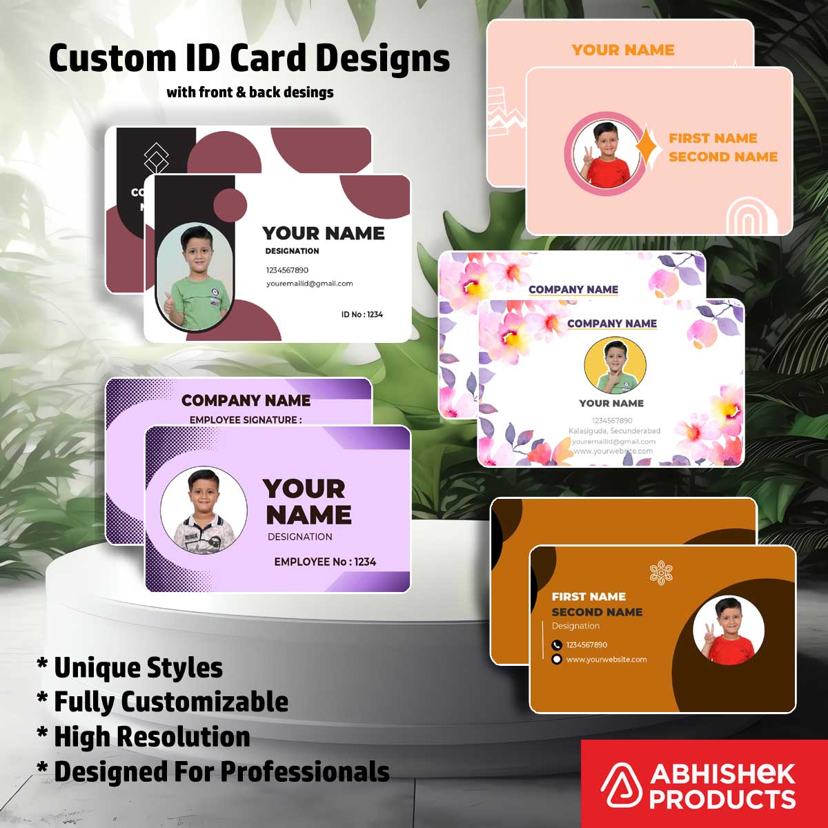 CorelDraw 11 Printable ID Card Templates for academic institutions and student identity verification printing.