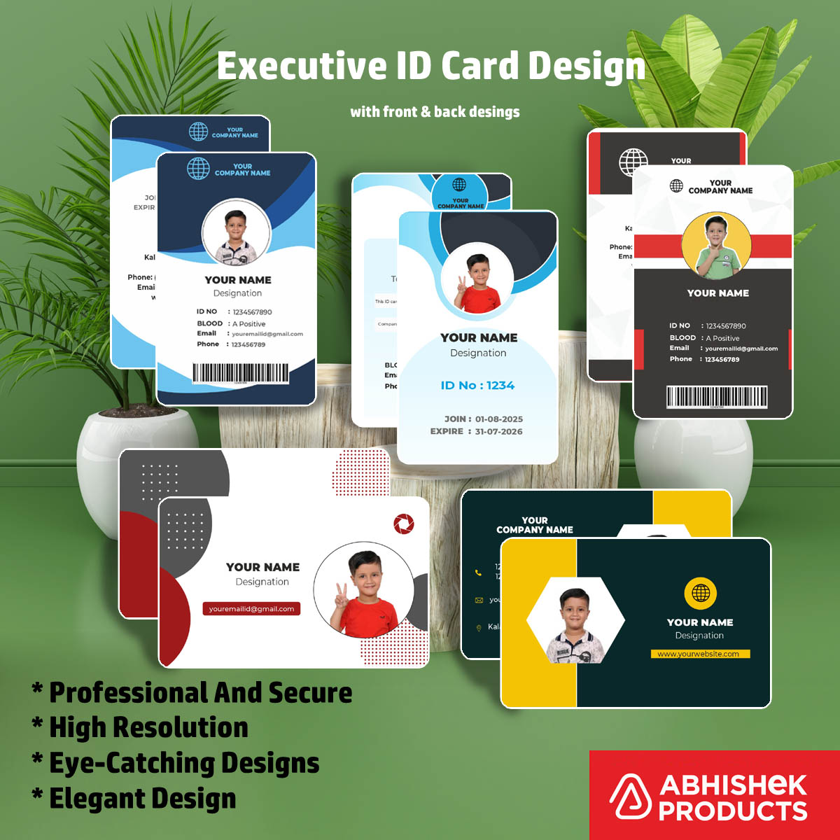100 ID Card Templates for CorelDraw (CDR) | 100% Editable - View 2 - abhishekid.com