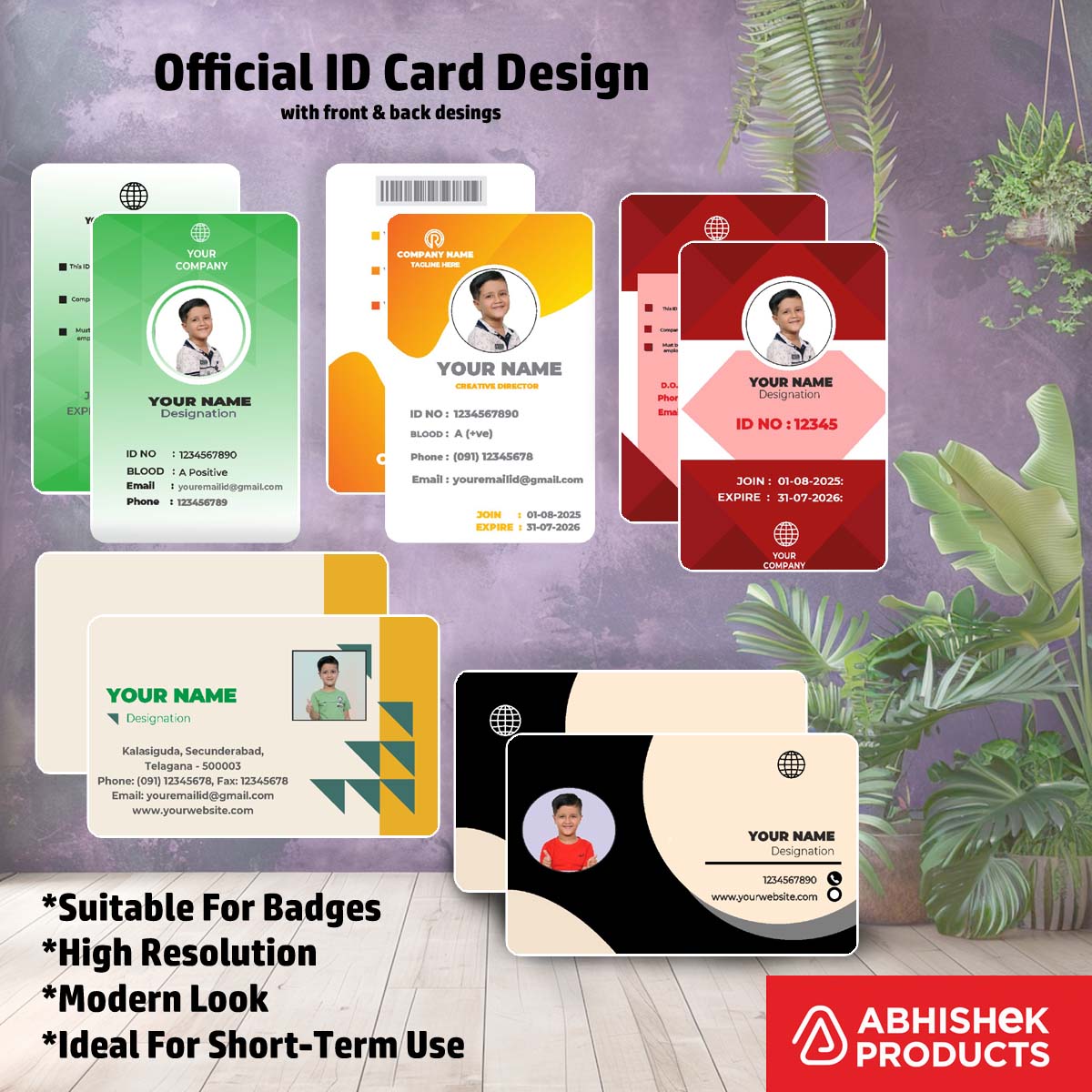 Badge layout structure in CorelDraw 11 ID Card Templates for bulk ID printing services.