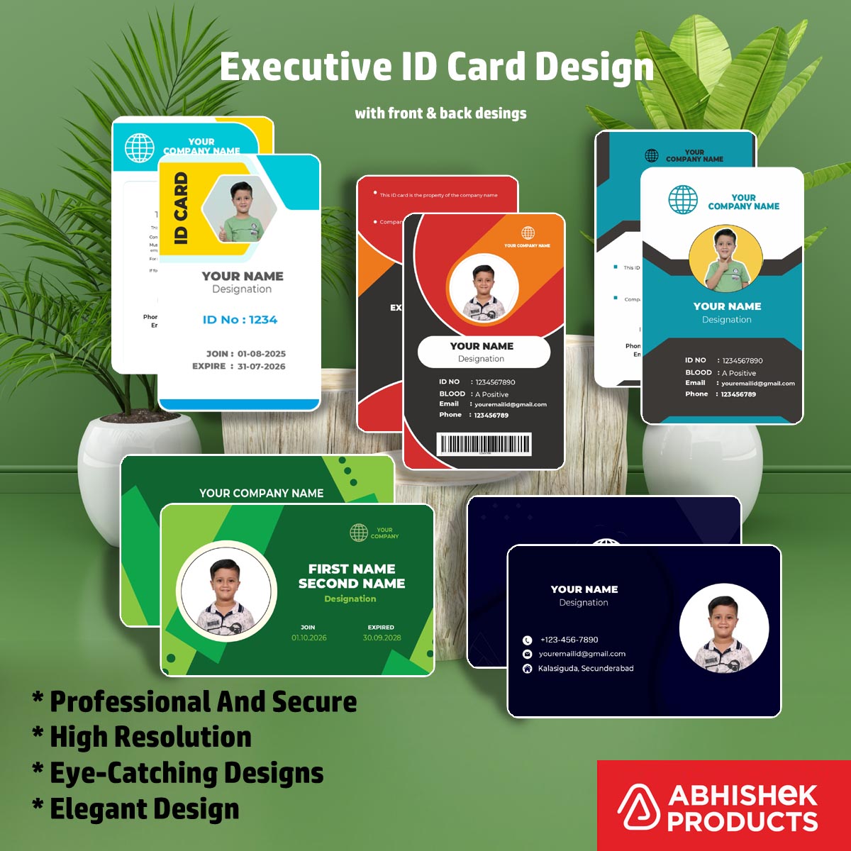 100 ID Card Templates for CorelDraw (CDR) | 100% Editable - View 3 - abhishekid.com