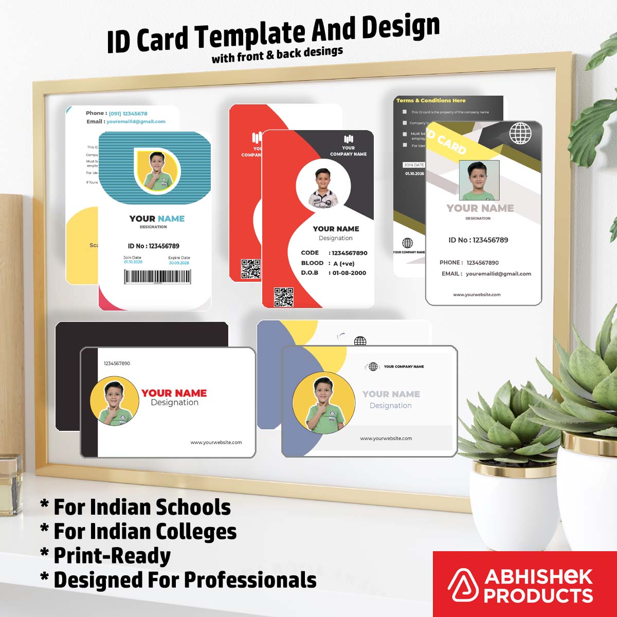 CorelDraw 11 ID Card Templates for staff identification card design in bulk corporate printing