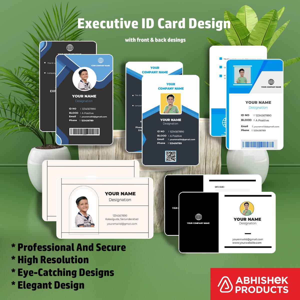 100 ID Card Templates for CorelDraw (CDR) | 100% Editable - View 4 - abhishekid.com