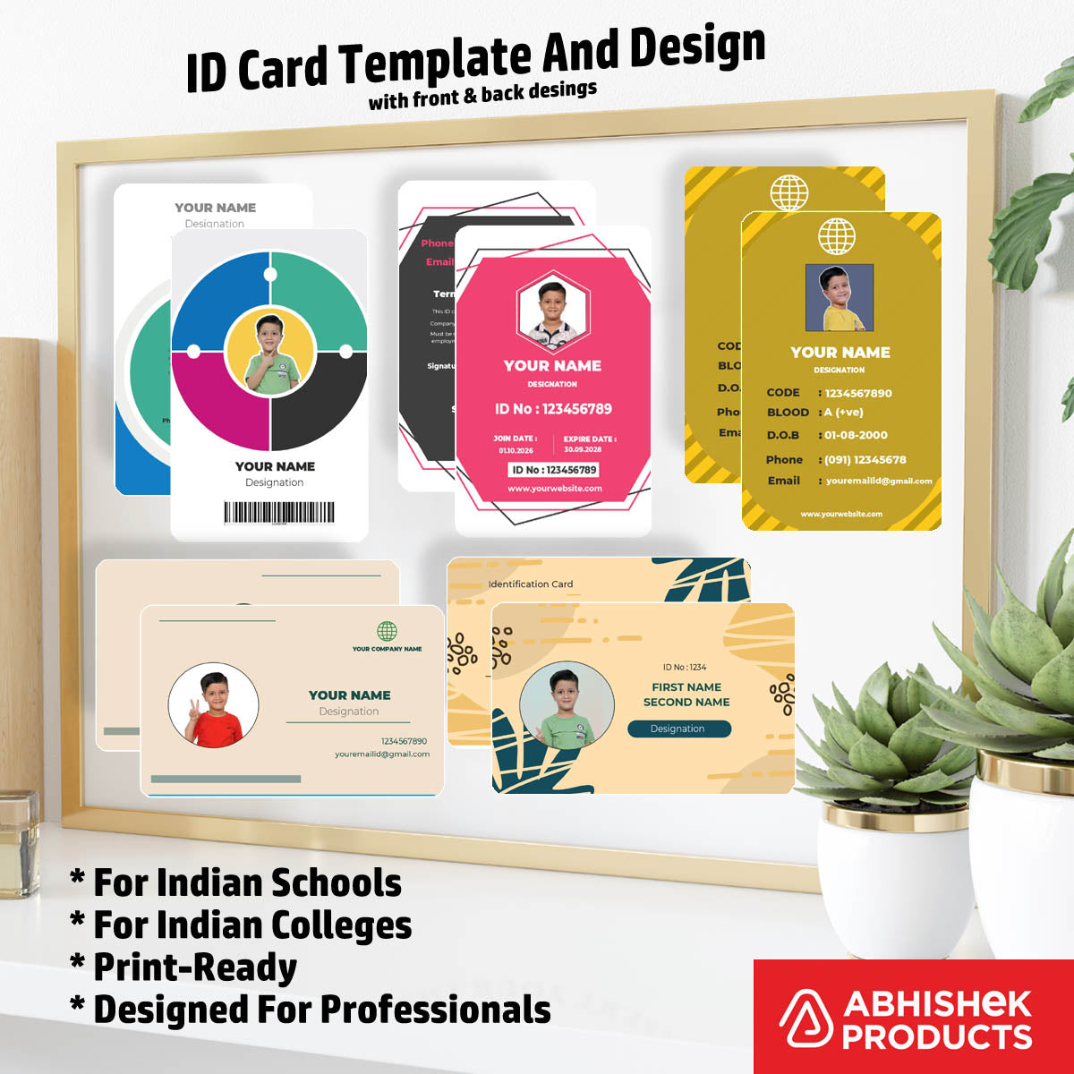 CorelDraw 11 ID Card Templates for custom printed plastic credentials and office security systems