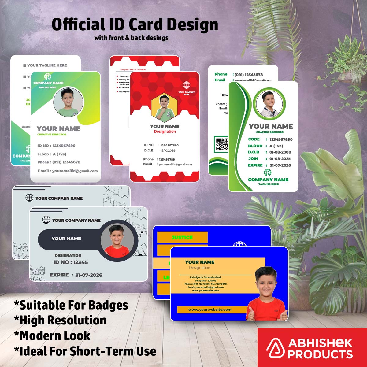 CorelDraw 11 ID Card Templates for hospital employee identification and healthcare badge generation.