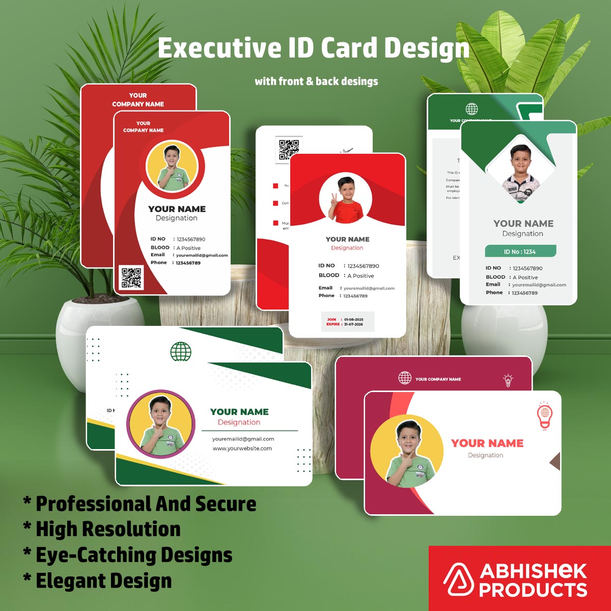 100 ID Card Templates for CorelDraw (CDR) | 100% Editable - View 6 - abhishekid.com