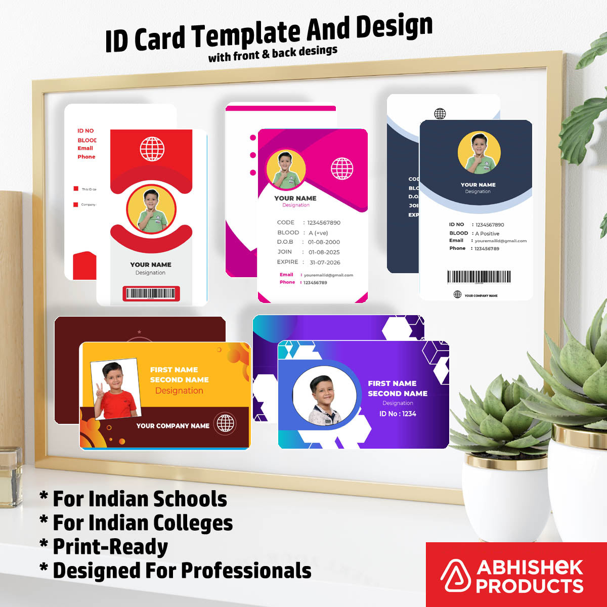 CorelDraw 11 ID Card Templates for business credential manufacturing and industrial grade badge production