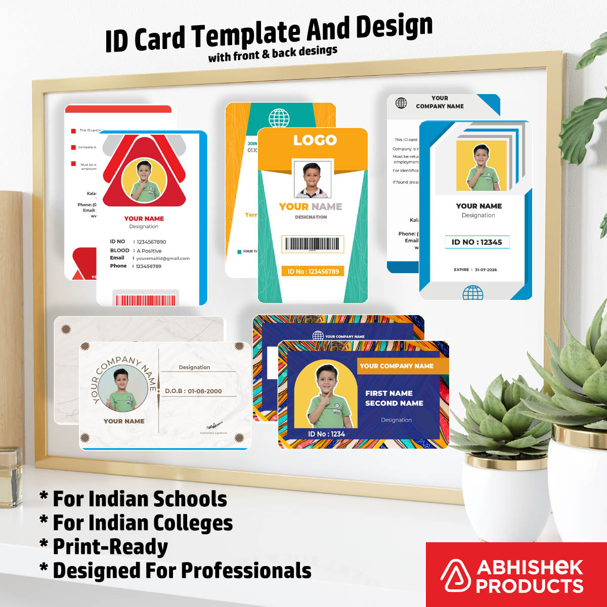 CorelDraw 11 ID Card Templates for corporate identification layouts and secure employee credentialing