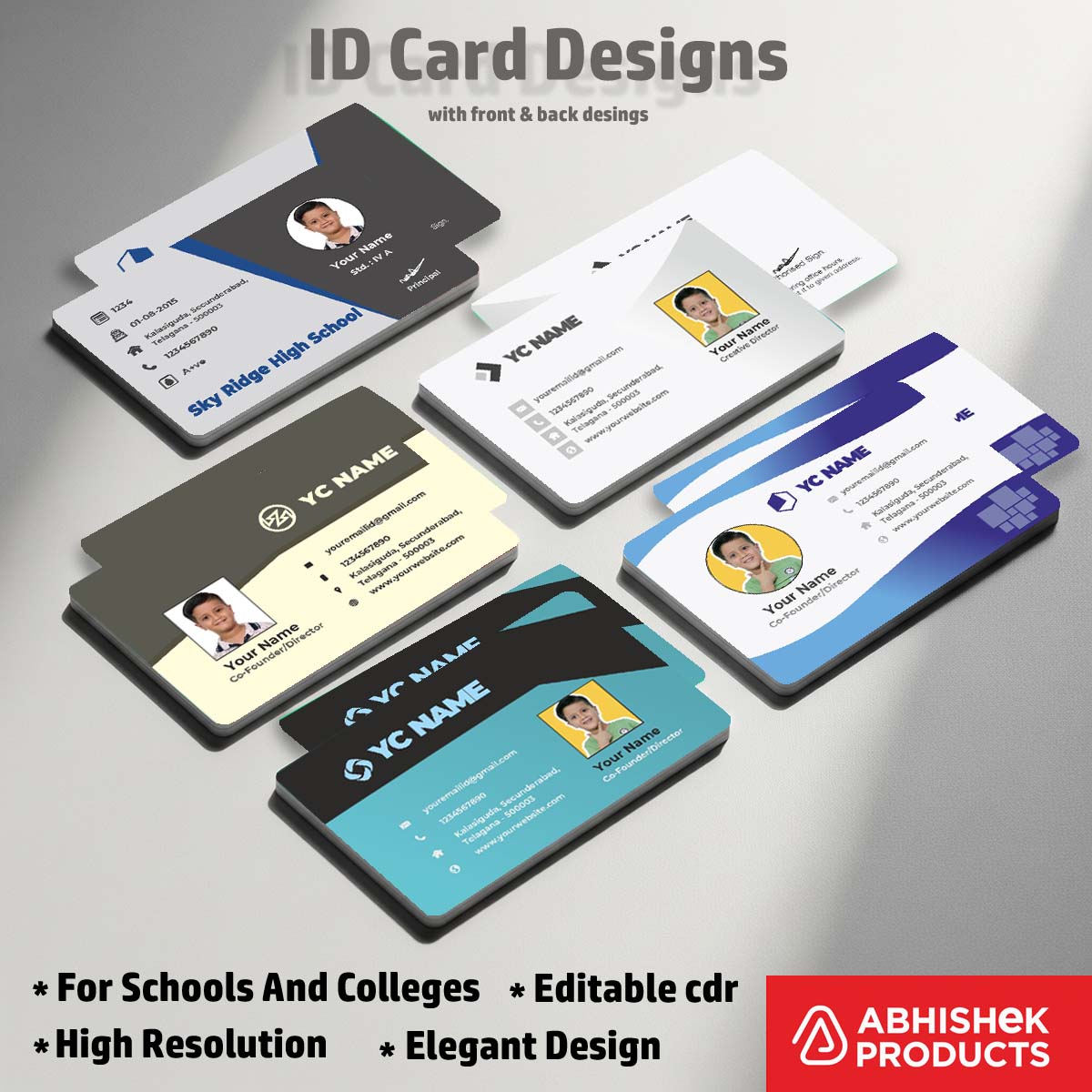 Badge creation layout CorelDraw 11 ID Card Design Templates for event staff ID badges.