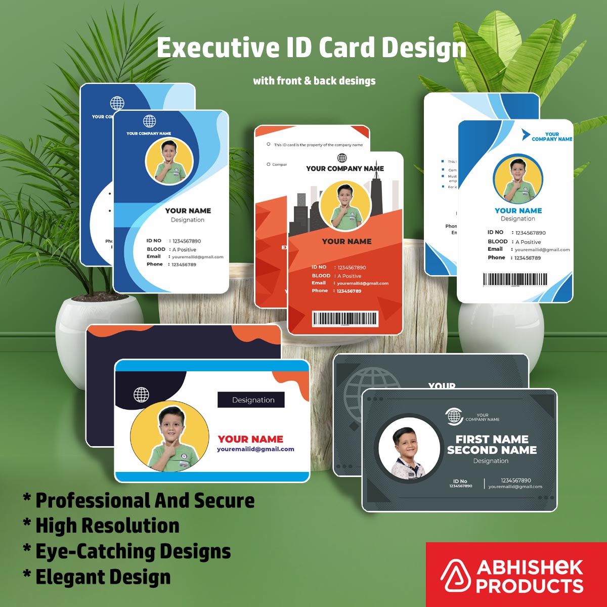 100 ID Card Templates for CorelDraw (CDR) | 100% Editable - View 9 - abhishekid.com