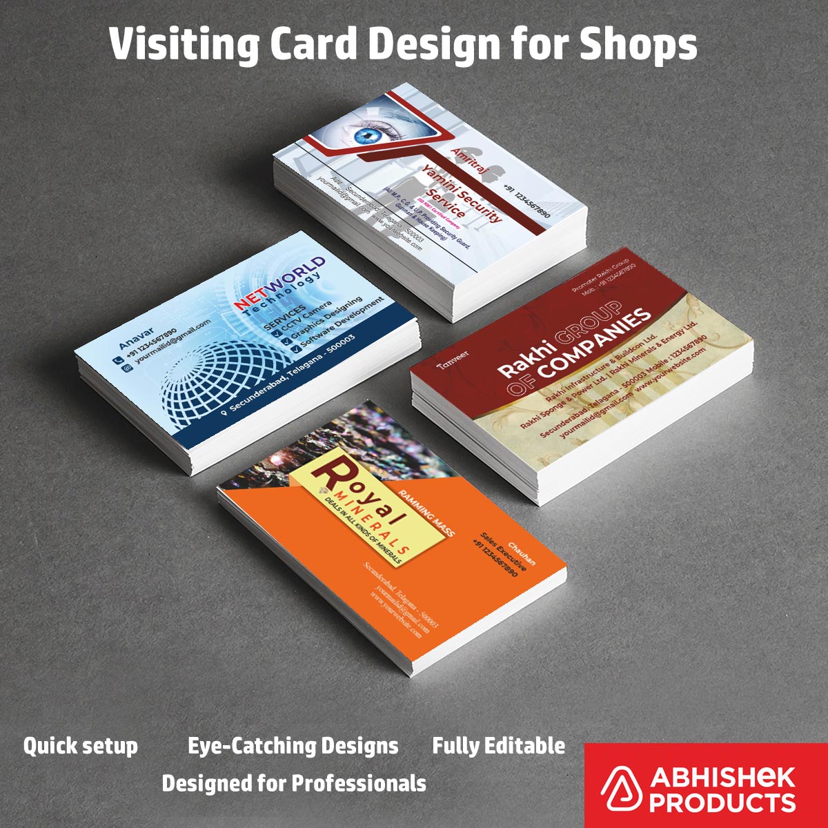 10/10 প্রফেশনাল ভিজিটিং কার্ড ডিজাইন ফাইল - 100 CDR v11 টেমপ্লেট ফাইল - সোলার, বুক শপ, স্টেশনারী, ফার্মেসি, ফেব্রিকেশন, কম্প্রেসার, এন্টারপ্রাইজ, মার্কেটিং, বিল্ডার, খনিজ, নিরাপত্তা পরিষেবা, সিসিটিভি ক্যামেরা