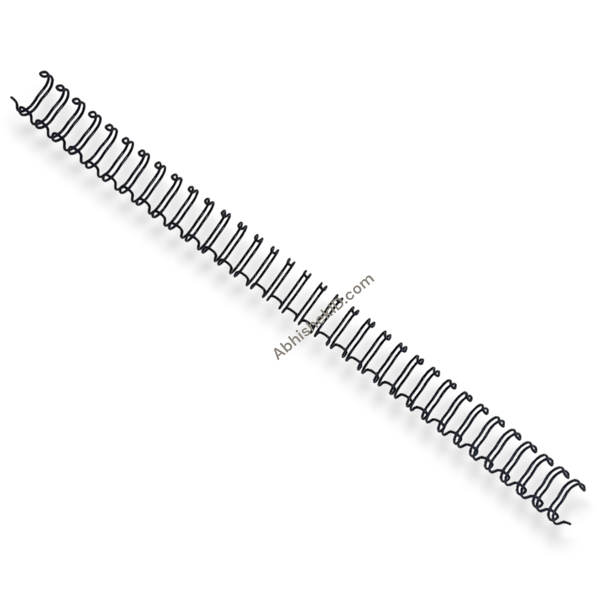 Detail shot showing 3:1 pitch 11mm A4 Black Wiro Binding Rings for print shops.