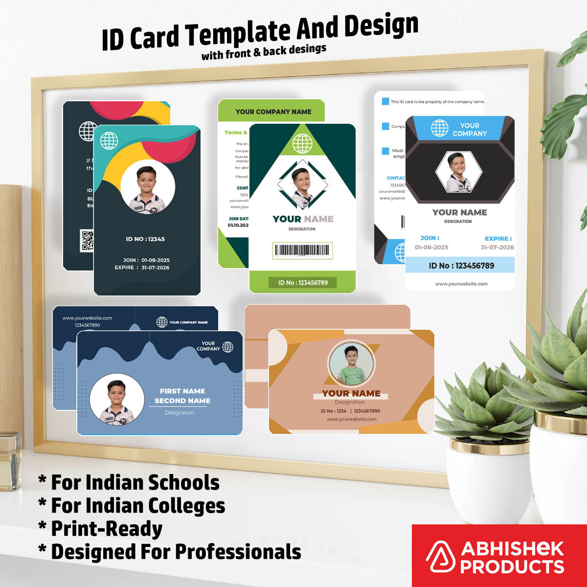 CorelDraw 11 ID Card Templates for professional business badge samples and security credential printing