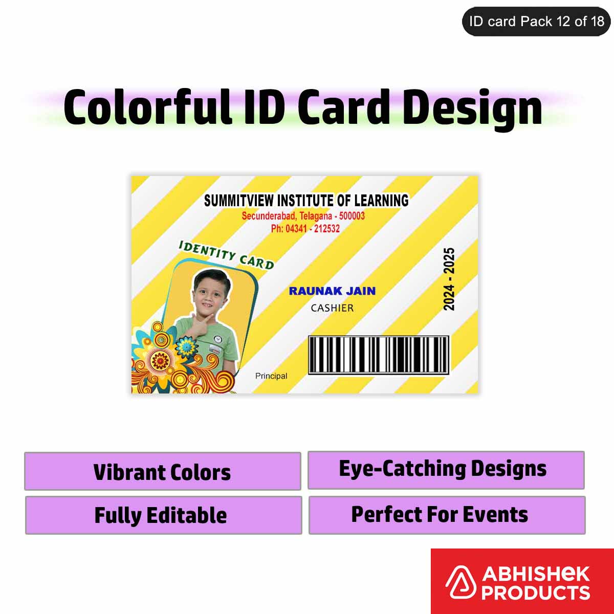 50 Colorful ID Card PSD Templates | Modern Designs - View 43 - abhishekid.com