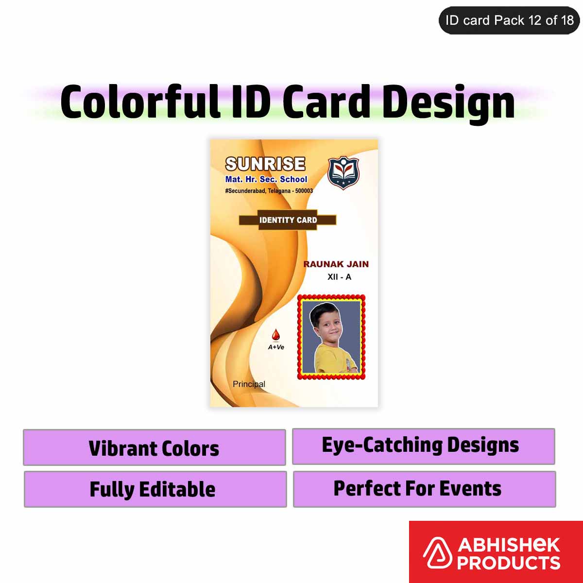 50 Colorful ID Card PSD Templates | Modern Designs - View 39 - abhishekid.com