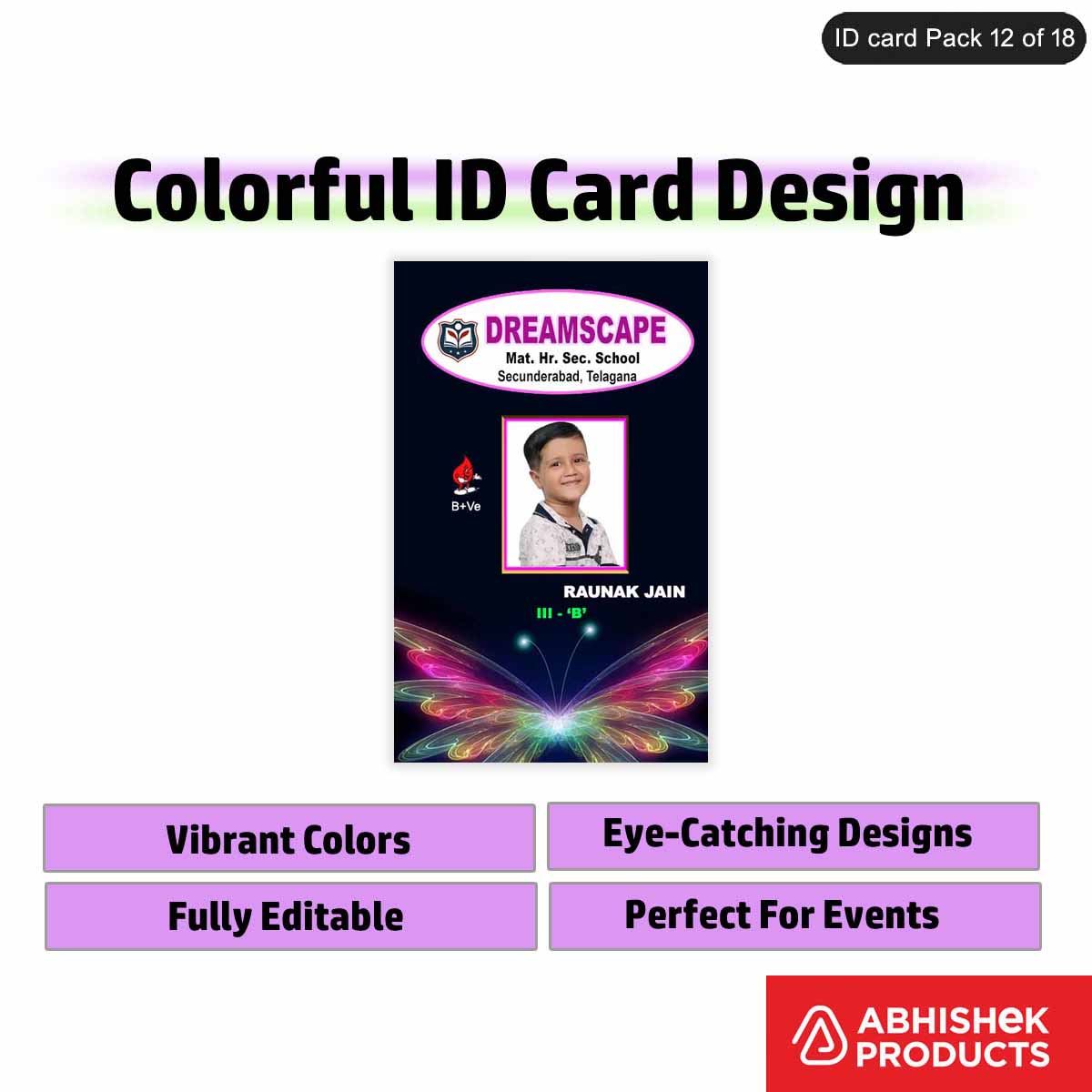 50 Colorful ID Card PSD Templates | Modern Designs - View 37 - abhishekid.com