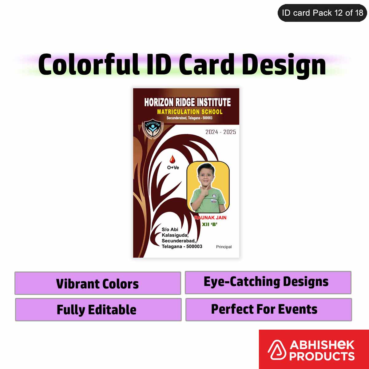 50 Colorful ID Card PSD Templates | Modern Designs - View 36 - abhishekid.com