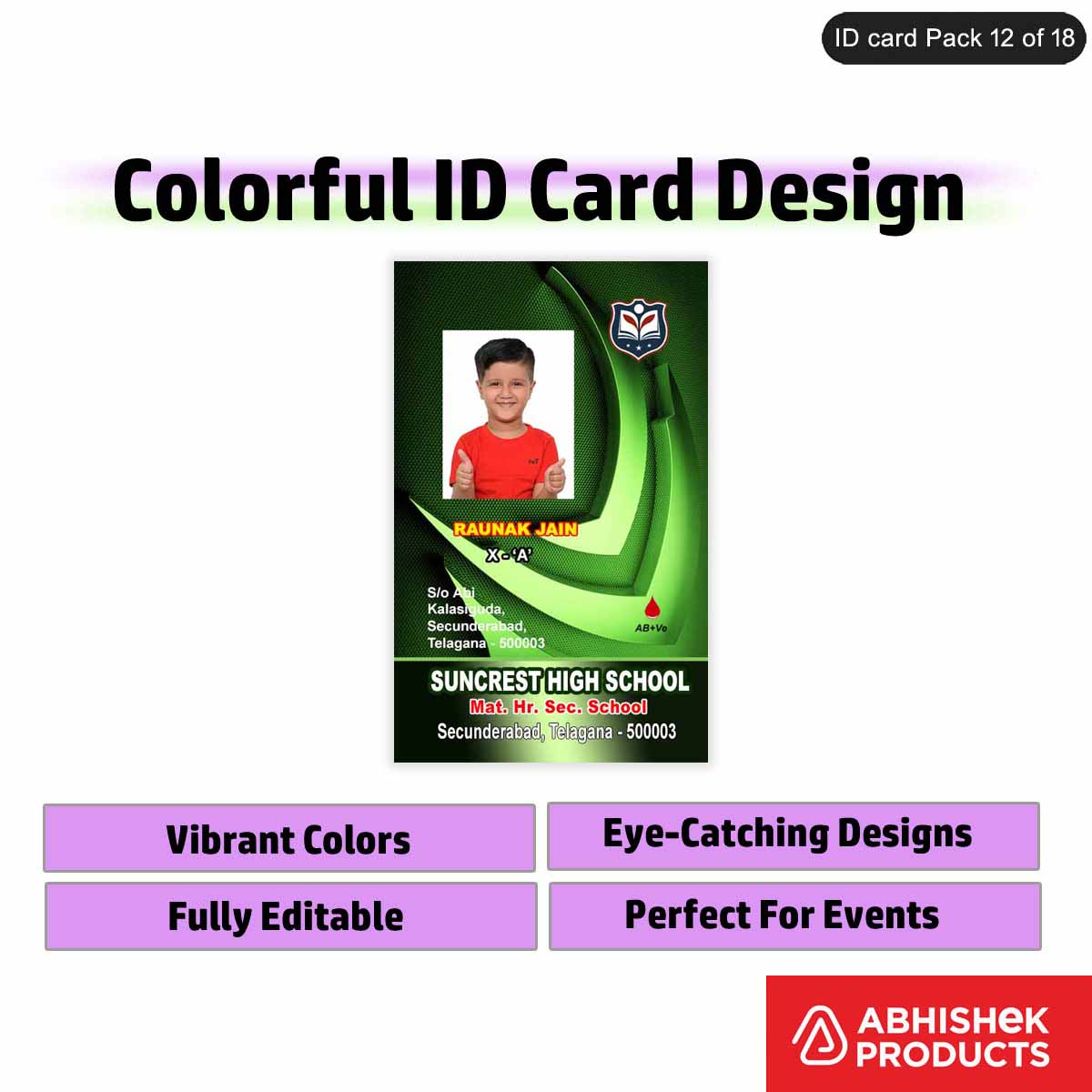 50 Colorful ID Card PSD Templates | Modern Designs - View 35 - abhishekid.com