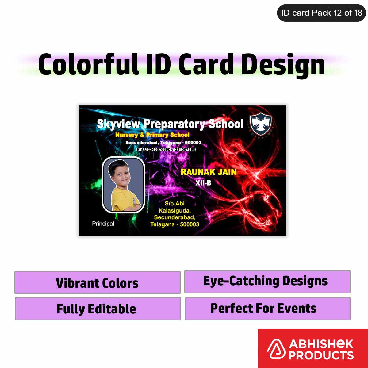 50 Colorful ID Card PSD Templates | Modern Designs - View 50 - abhishekid.com
