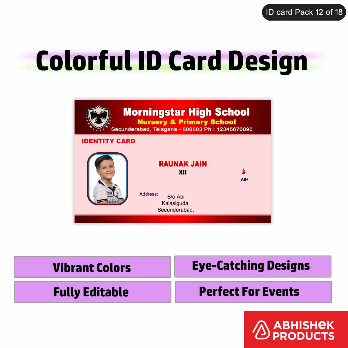 50 Colorful ID Card PSD Templates | Modern Designs - View 45 - abhishekid.com