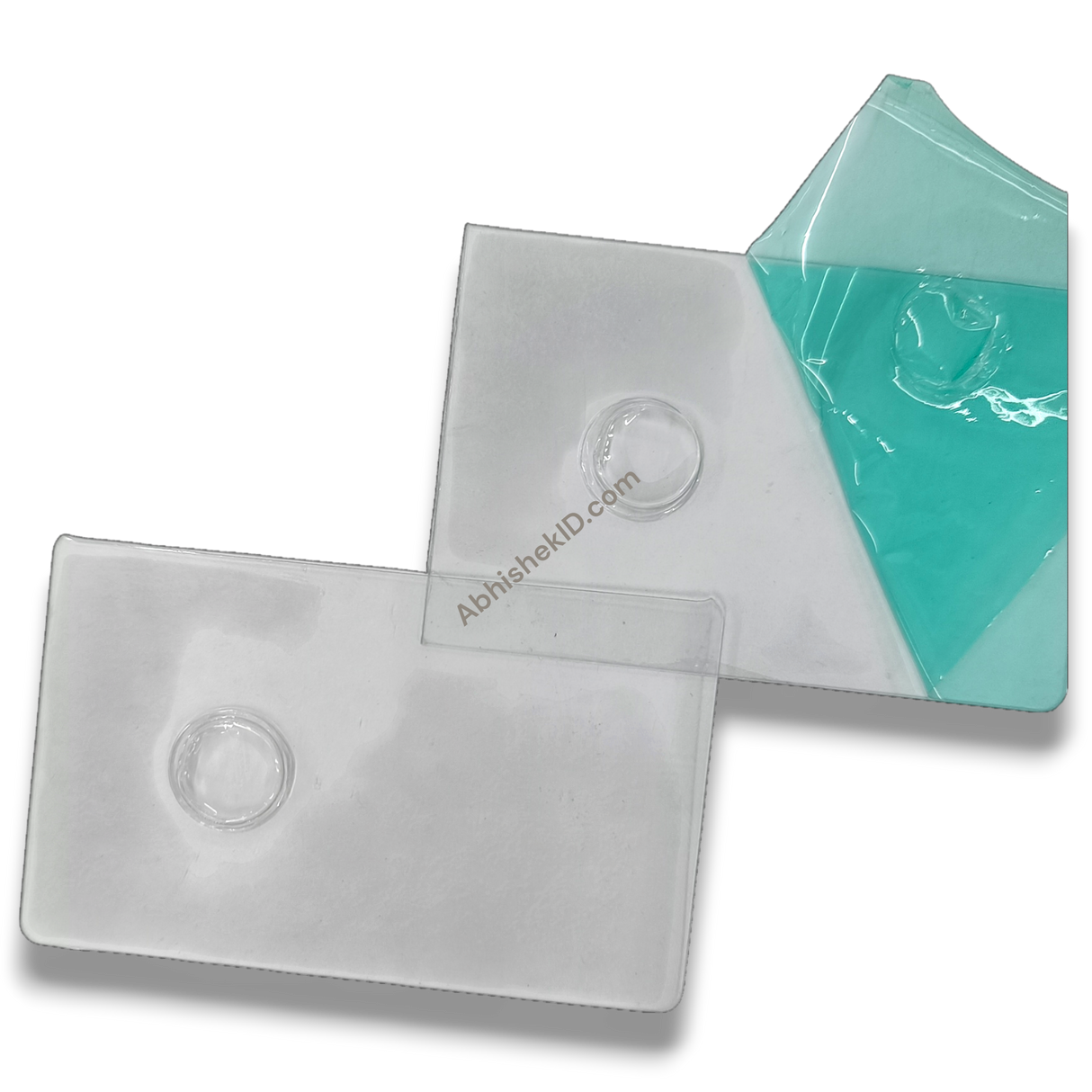 Round Shape Coin Card Blister Caps 54x86mm for trade show exhibits and protective retail blister packs.