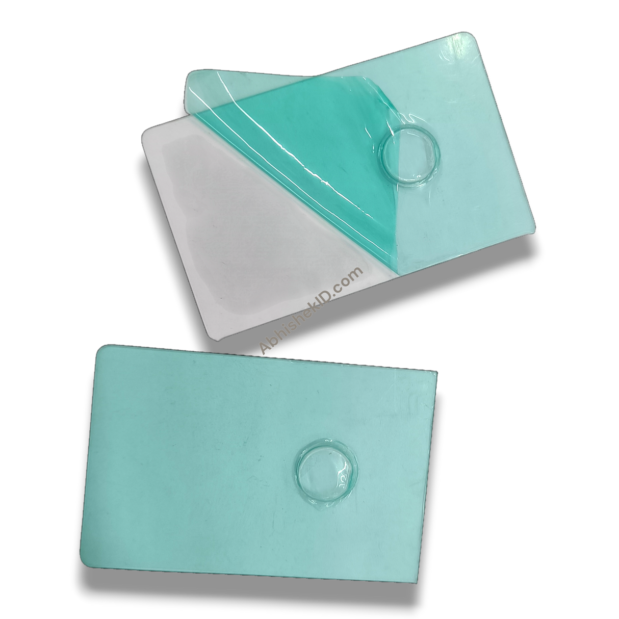 Round Shape Coin Card Blister Caps 54x86mm for custom minting operations and clear blister packaging.