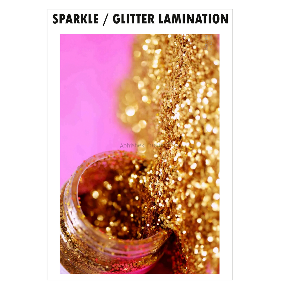 12.5" Sparkle Cold Lamination Roll | Glitter Finish - View 7 - abhishekid.com