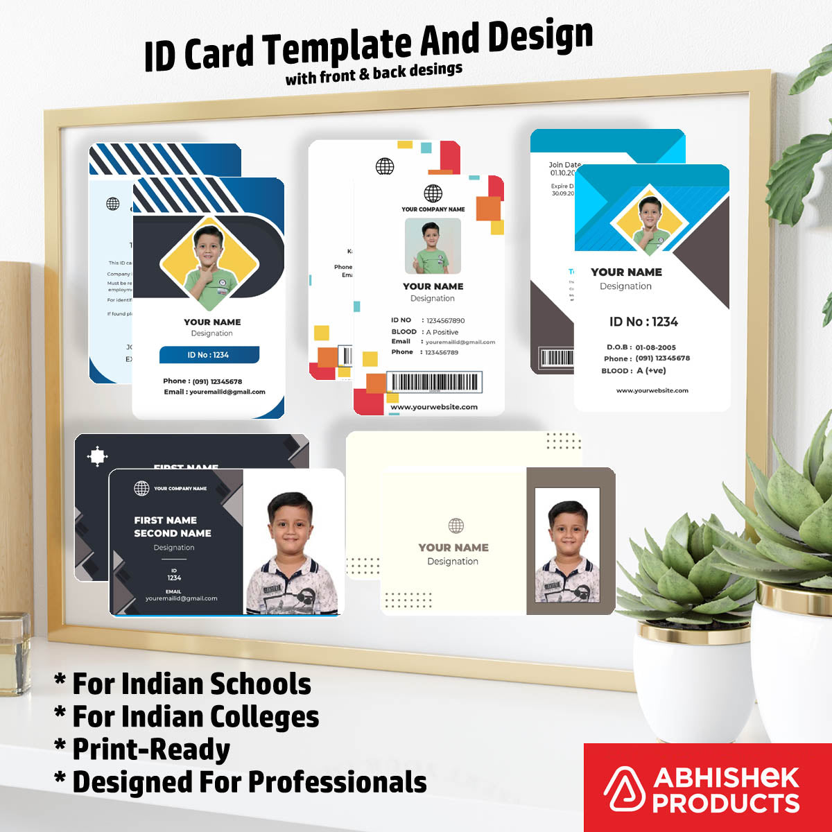 CorelDraw 11 ID Card Templates for customizable employee badge layouts in modern office settings