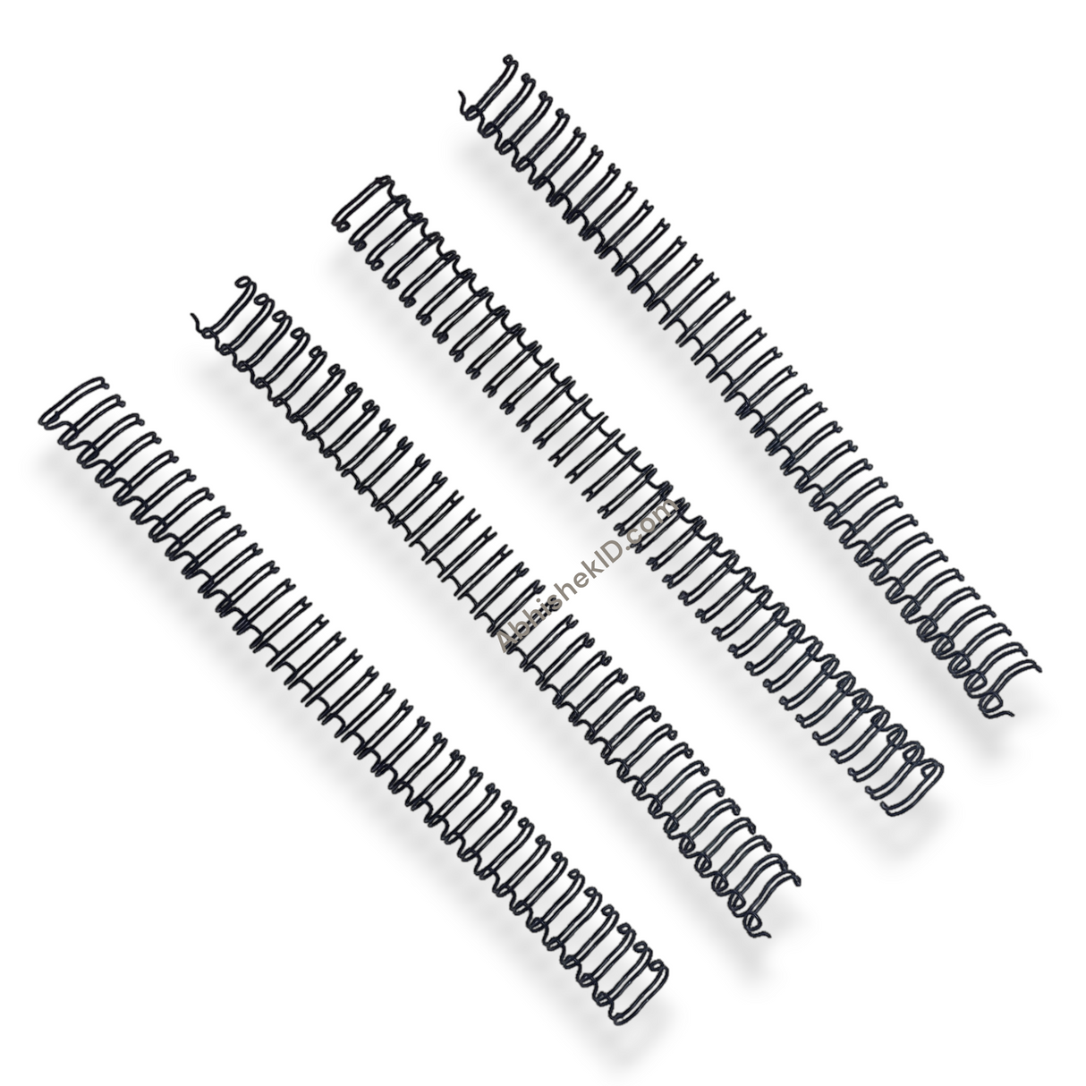 Top-down view of 22mm A4 wiro binding metal loops cut pieces for commercial stationery creation.