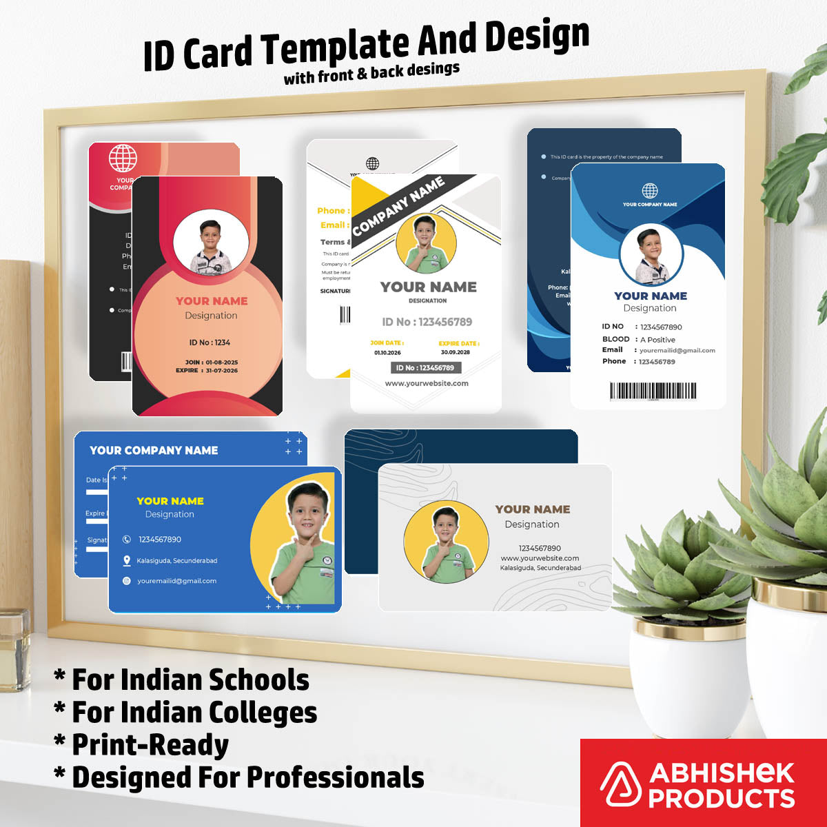 CorelDraw 11 ID Card Templates for commercial business credential maker tools and PVC production