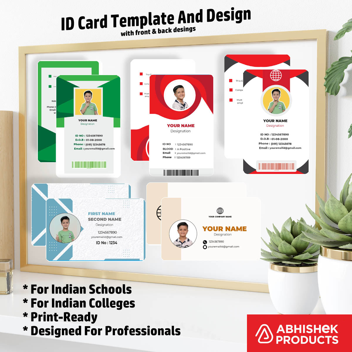 CorelDraw 11 ID Card Templates for creating photo credentials and corporate staff ID printing