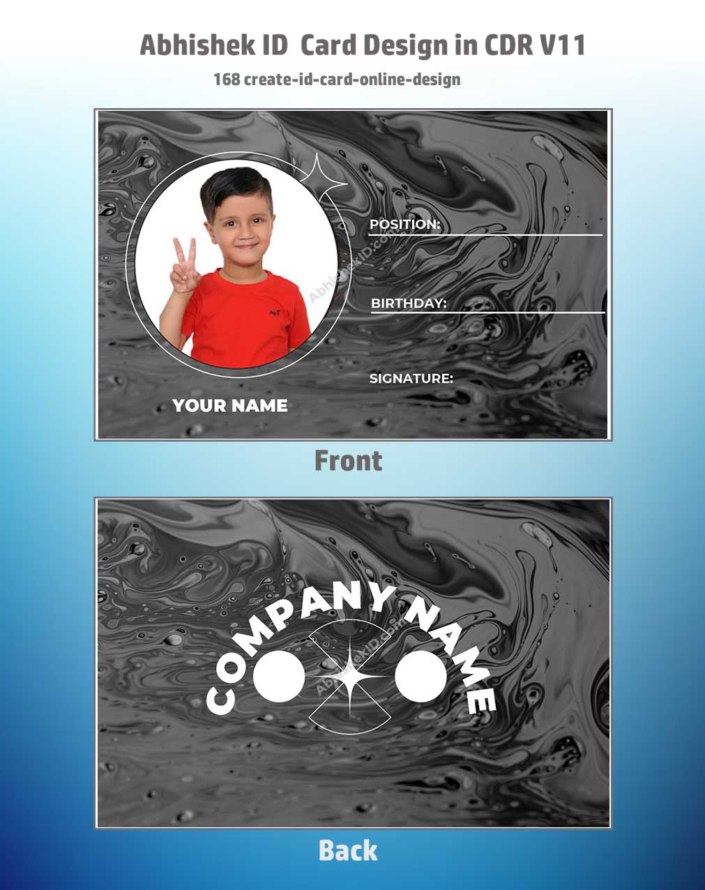 CorelDraw 11 Company ID Card Templates for digital enterprise identification card maker integration.