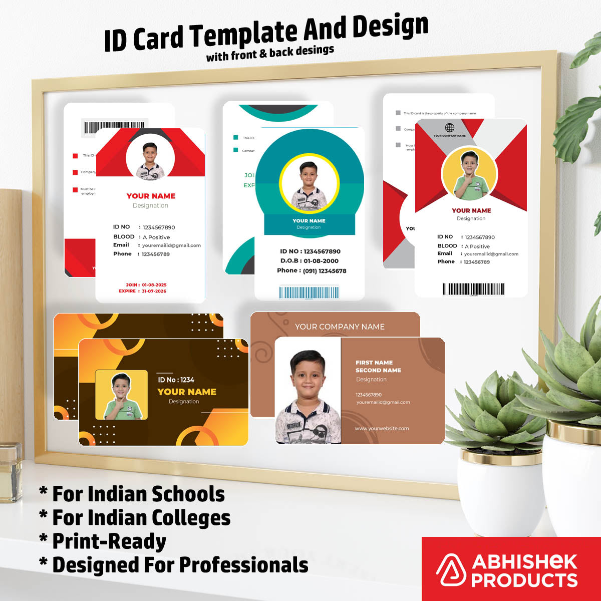 CorelDraw 11 ID Card Templates for standard business badge manufacturing and access control systems