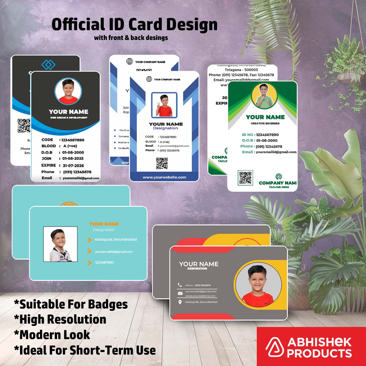 Employee card design interface in CorelDraw 11 ID Card Templates for secure access control.