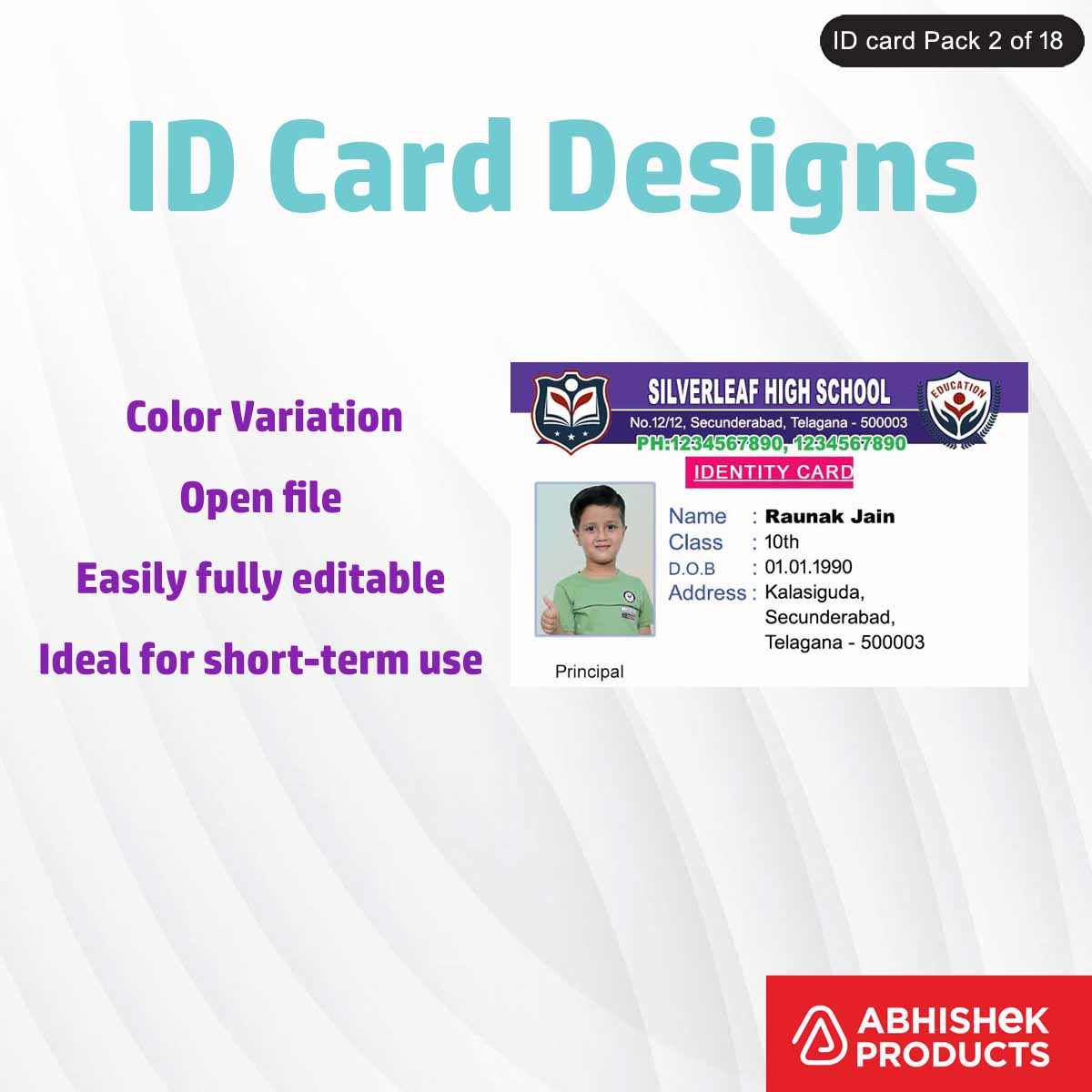 Online tool for making school ID cards, perfect for educational institutions