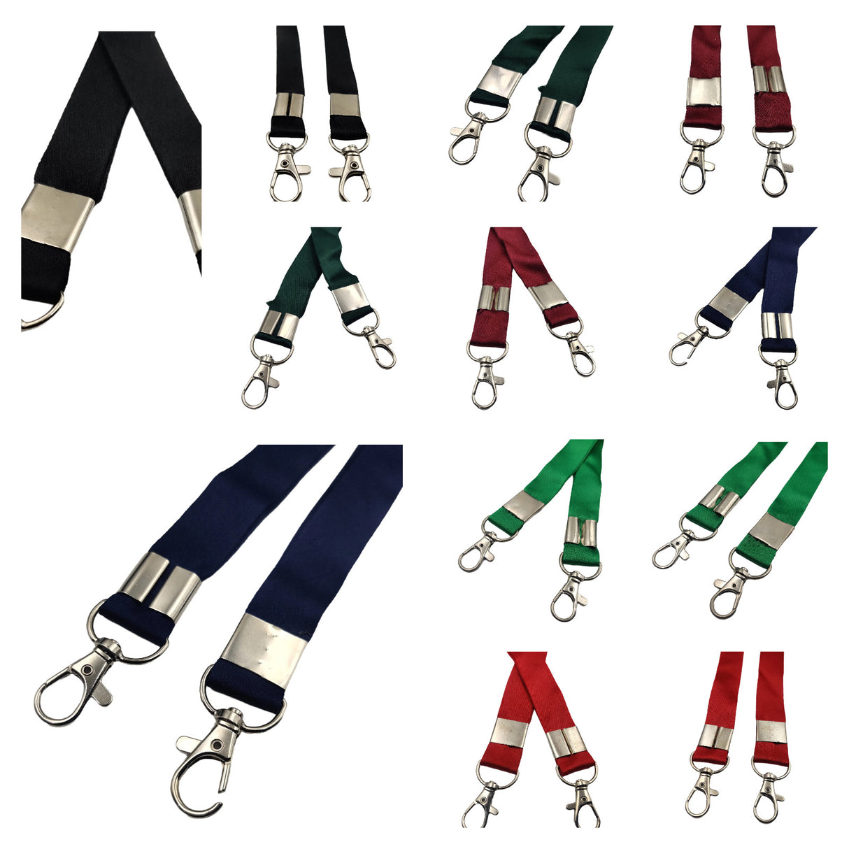 20mm Satin Lever Hook ID Card Lanyard for office use and corporate badge attachment.