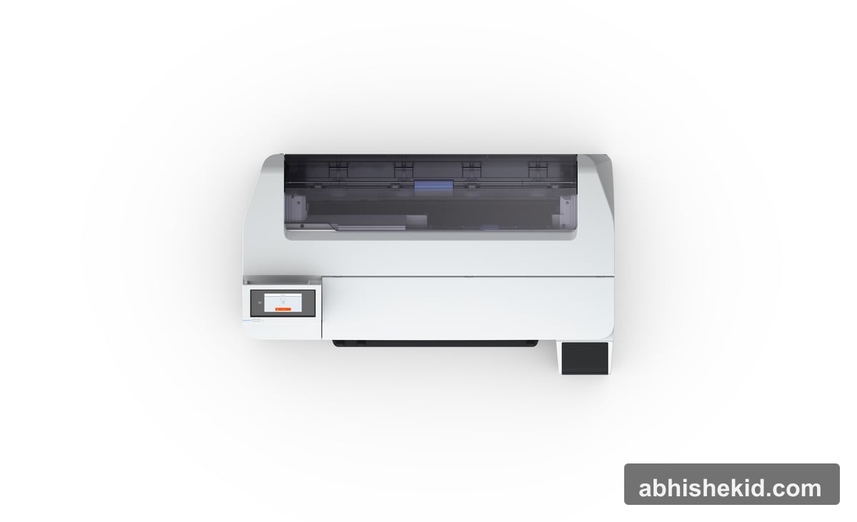 Epson F530 sublimation printer top view roll feed printing AbhishekID