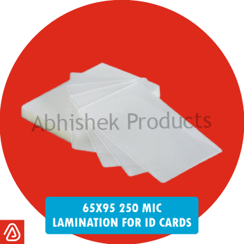 65x95 mm hot lamination pouch securing personal identification documents for corporate office use.