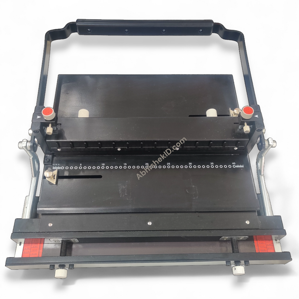 2-in-1 Spiral Wire Binding Machine for manual punch production of corporate presentation booklets.