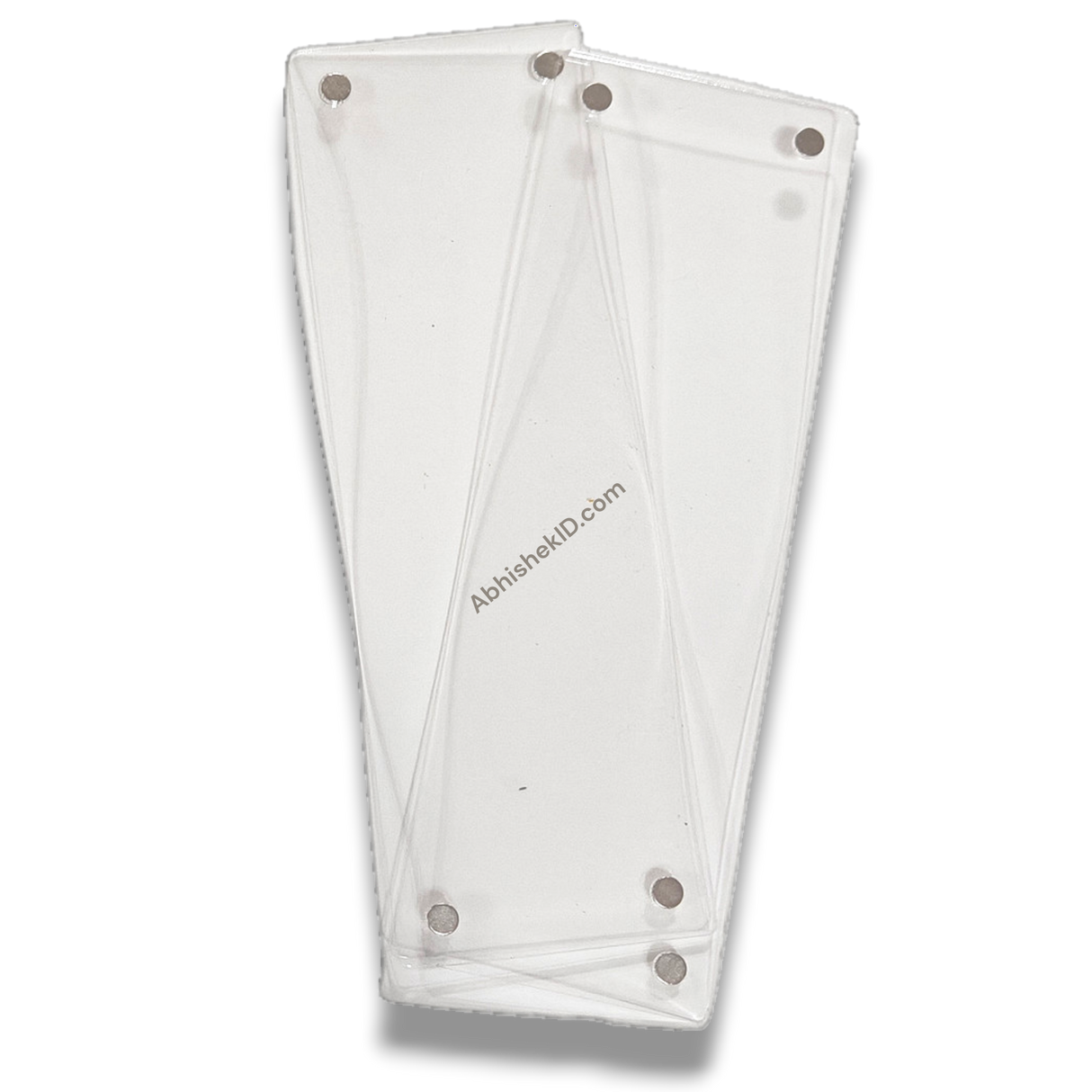 Clear 2x6 Inch Acrylic Polaroid Strip Magnetic Photo Frames for commercial photo display and signage.