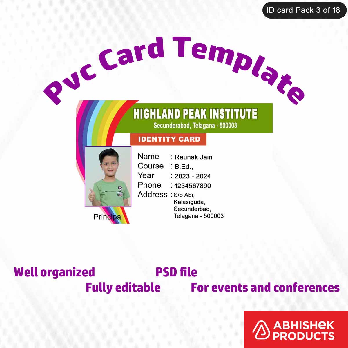 50 Creative ID Card Design PSD Templates | Modern Style - View 43 - abhishekid.com