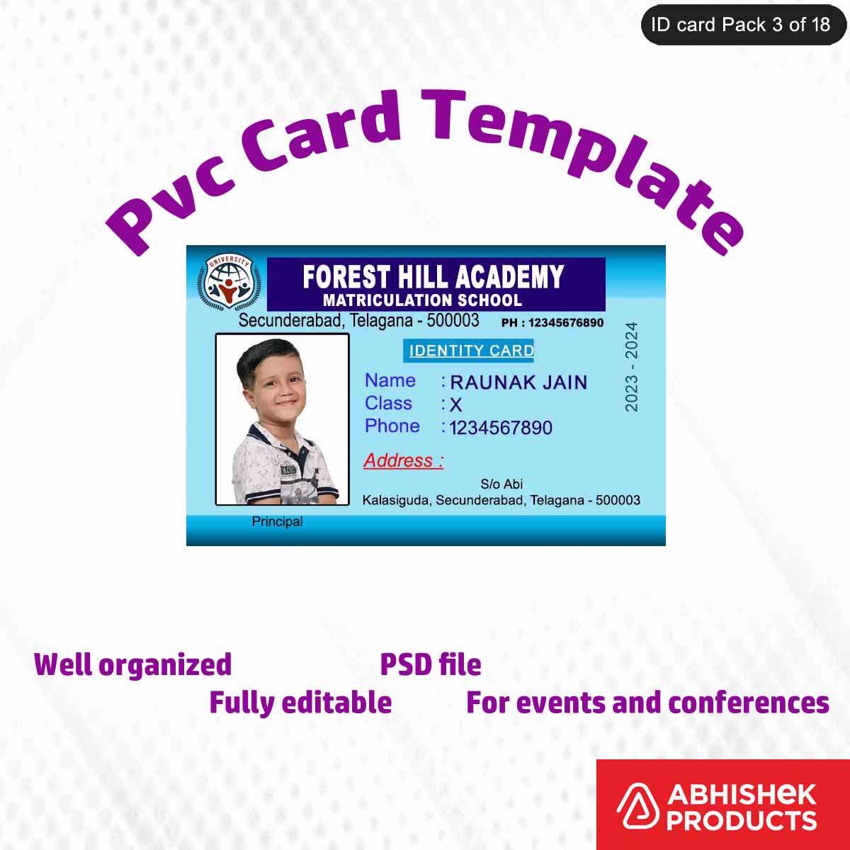 50 Creative ID Card Design PSD Templates | Modern Style - View 41 - abhishekid.com