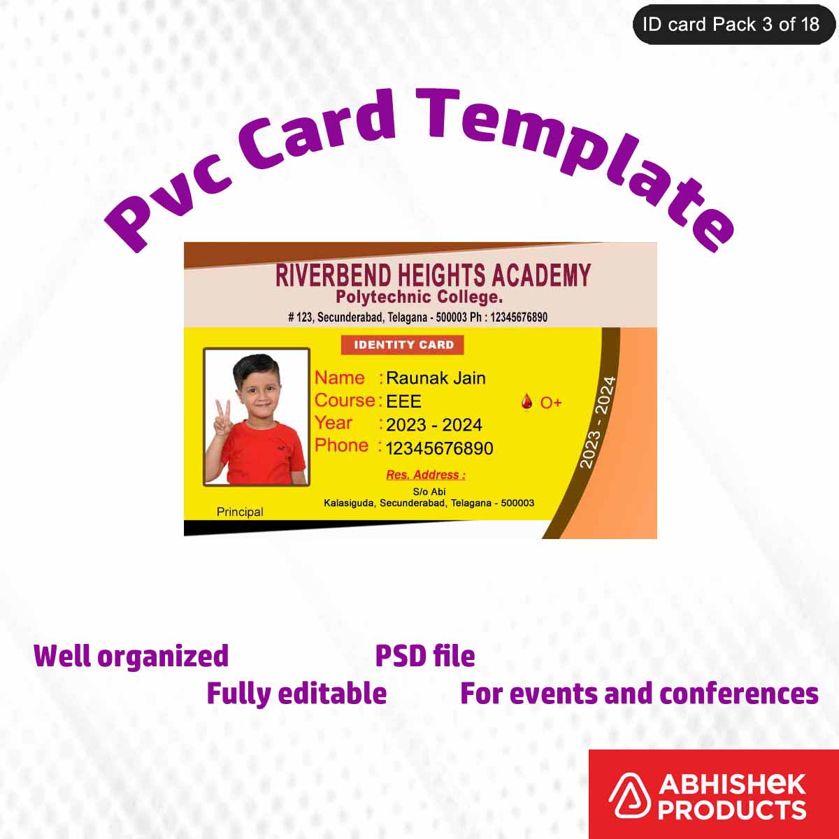 50 Creative ID Card Design PSD Templates | Modern Style - View 40 - abhishekid.com