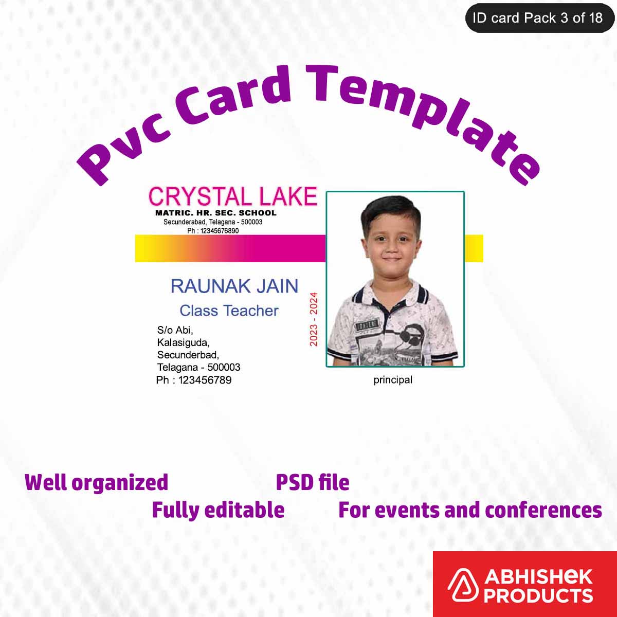 50 Creative ID Card Design PSD Templates | Modern Style - View 39 - abhishekid.com