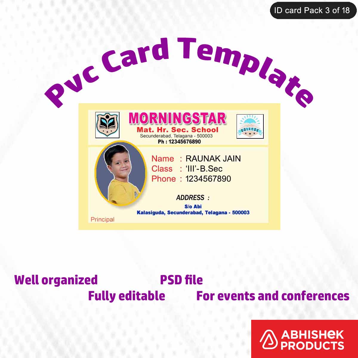 50 Creative ID Card Design PSD Templates | Modern Style - View 38 - abhishekid.com