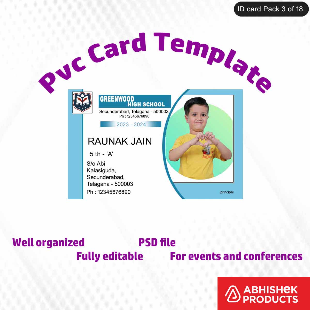 50 Creative ID Card Design PSD Templates | Modern Style - View 37 - abhishekid.com