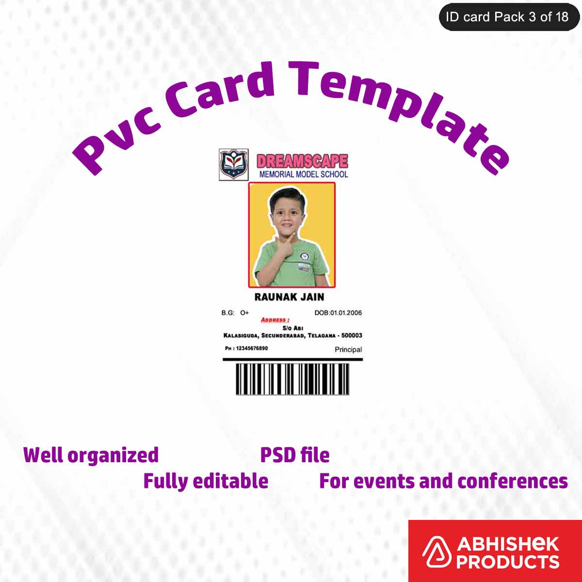 50 Creative ID Card Design PSD Templates | Modern Style - View 34 - abhishekid.com