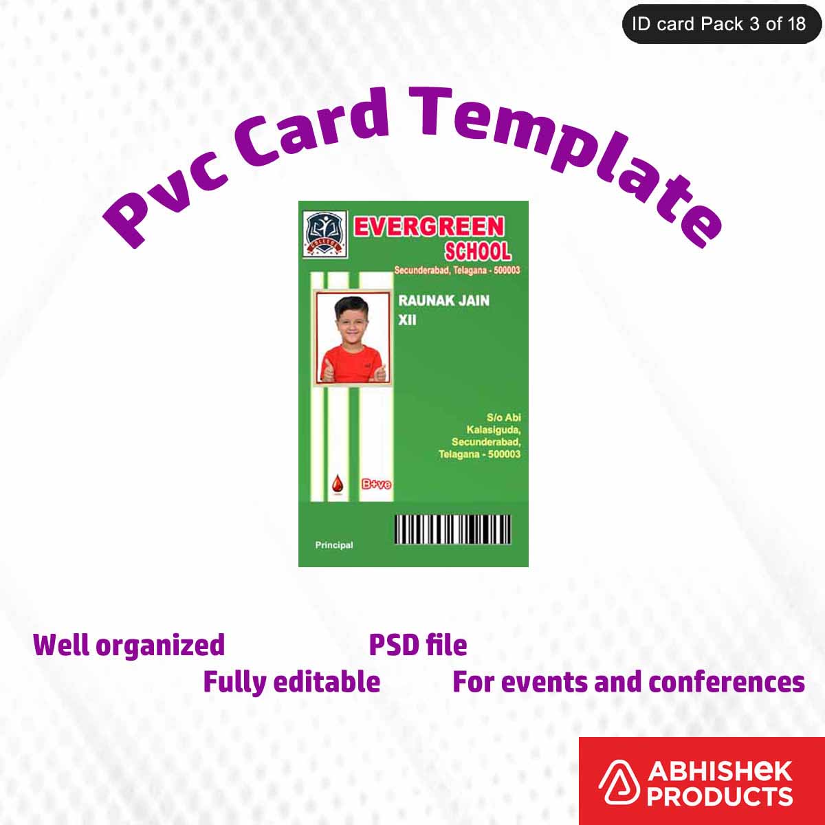 50 Creative ID Card Design PSD Templates | Modern Style - View 32 - abhishekid.com