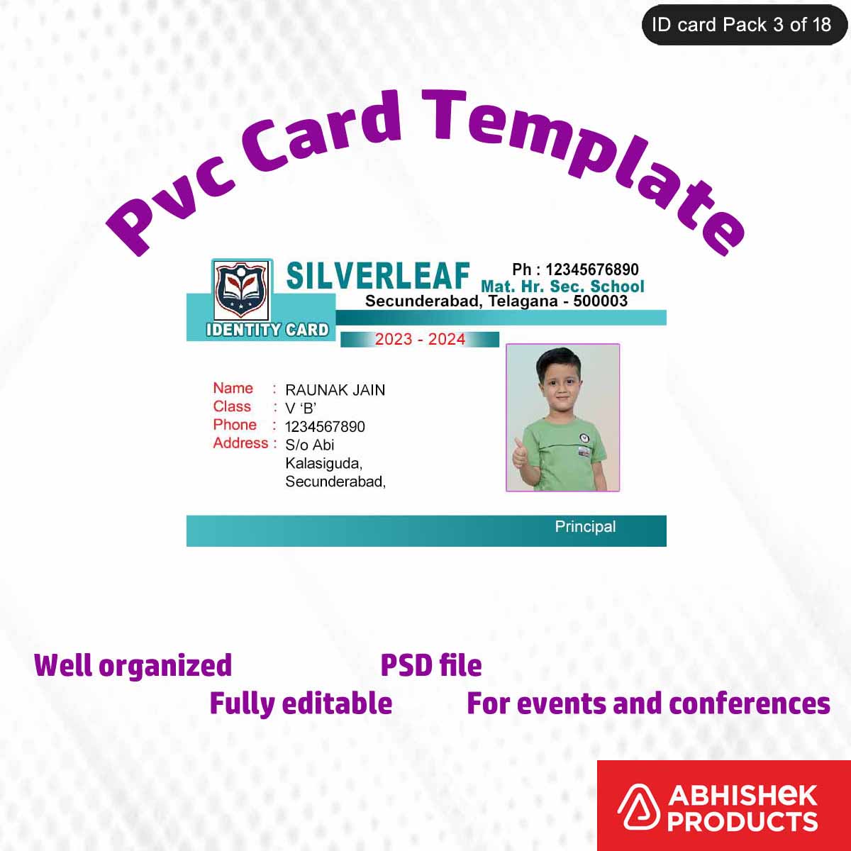 50 Creative ID Card Design PSD Templates | Modern Style - View 30 - abhishekid.com